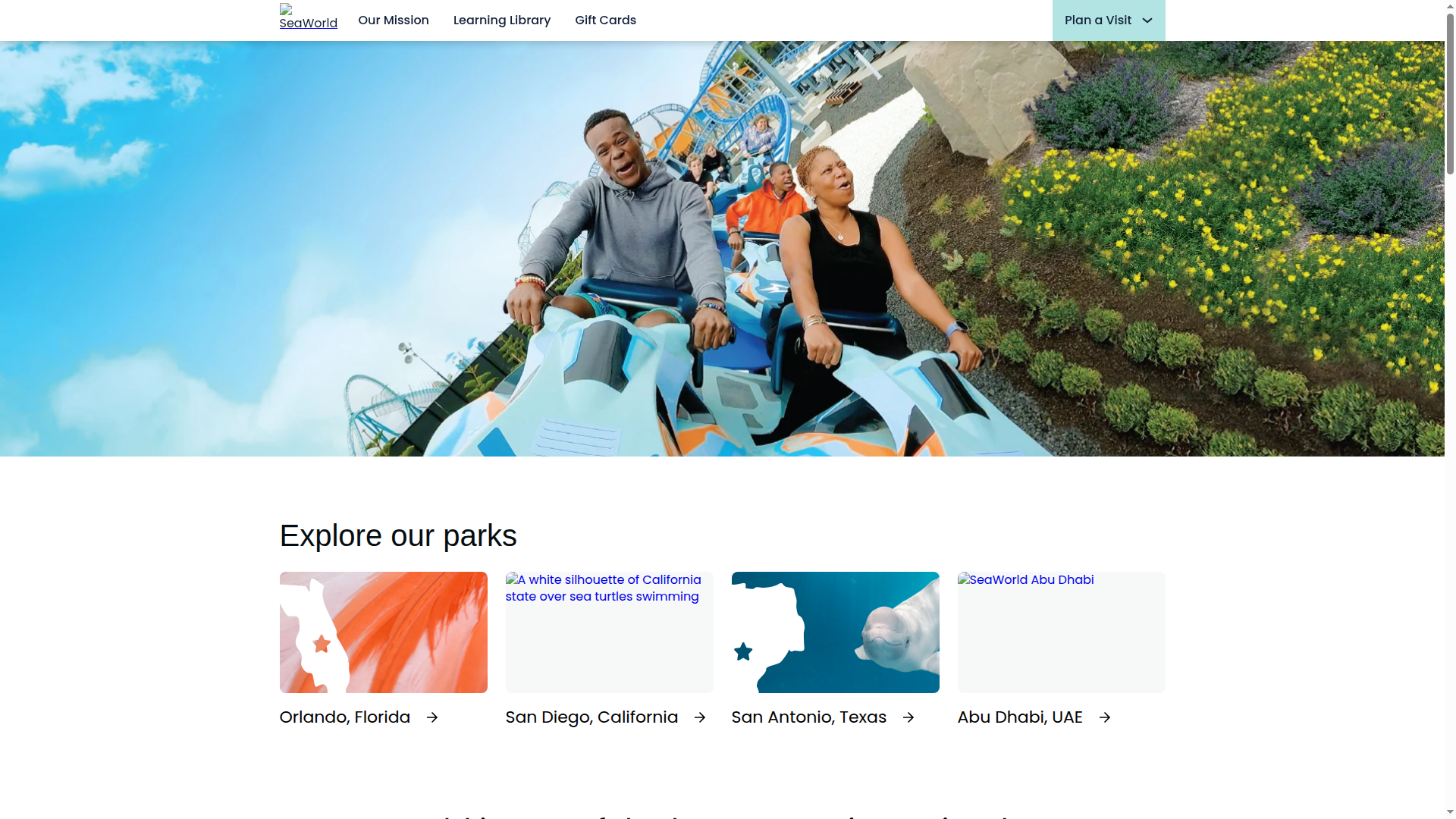 SeaWorld Parks website