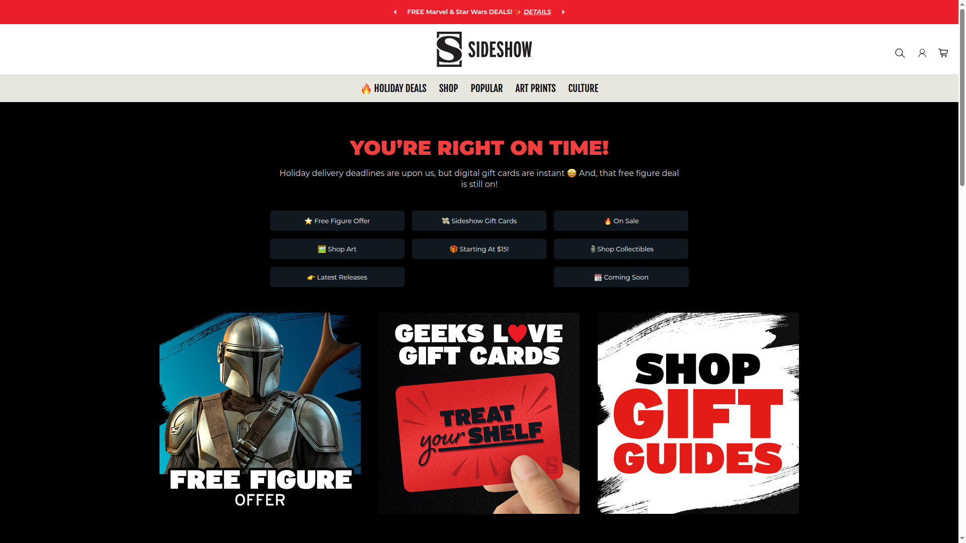 Sideshow Inc. website