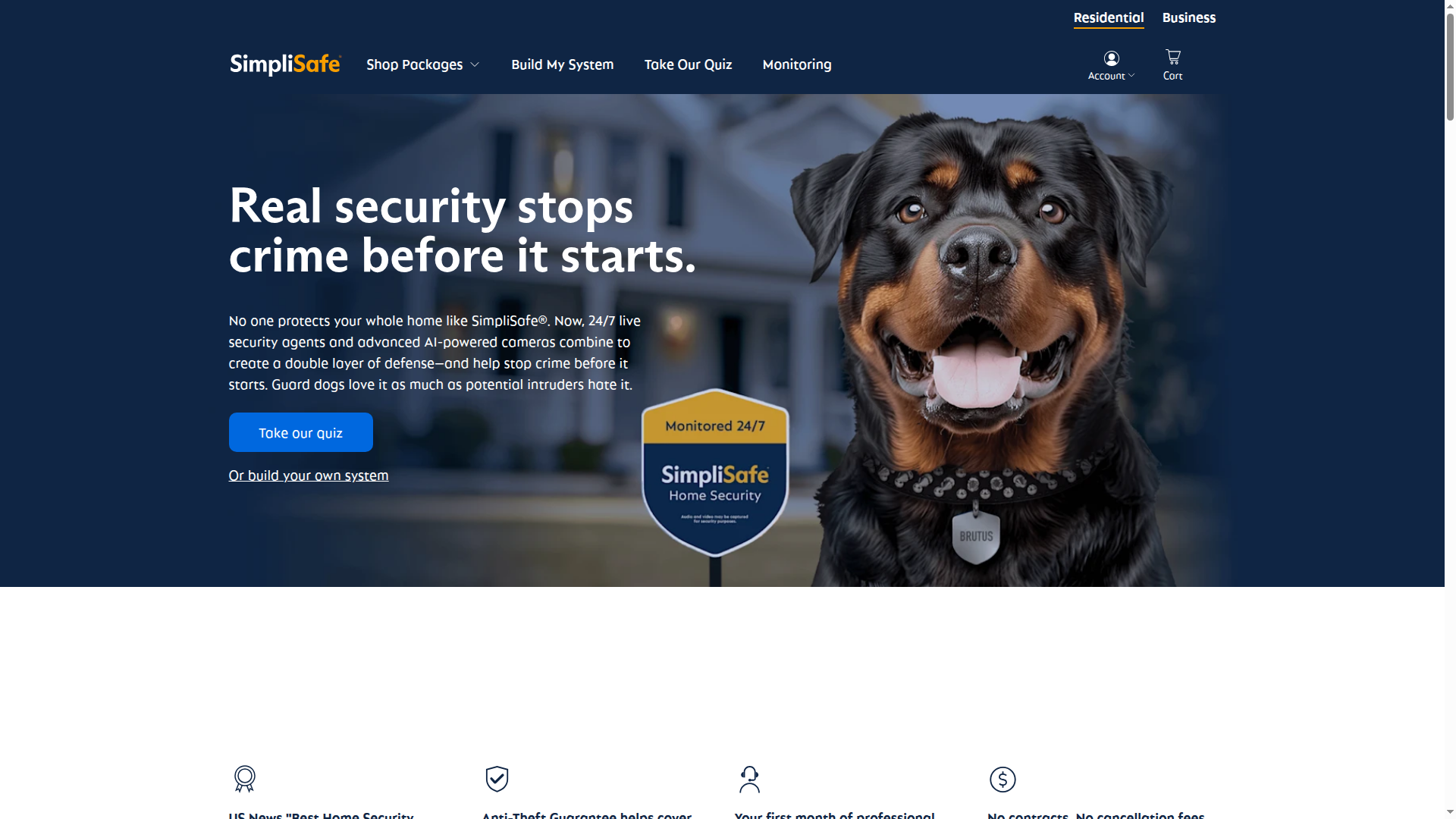 SimpliSafe website