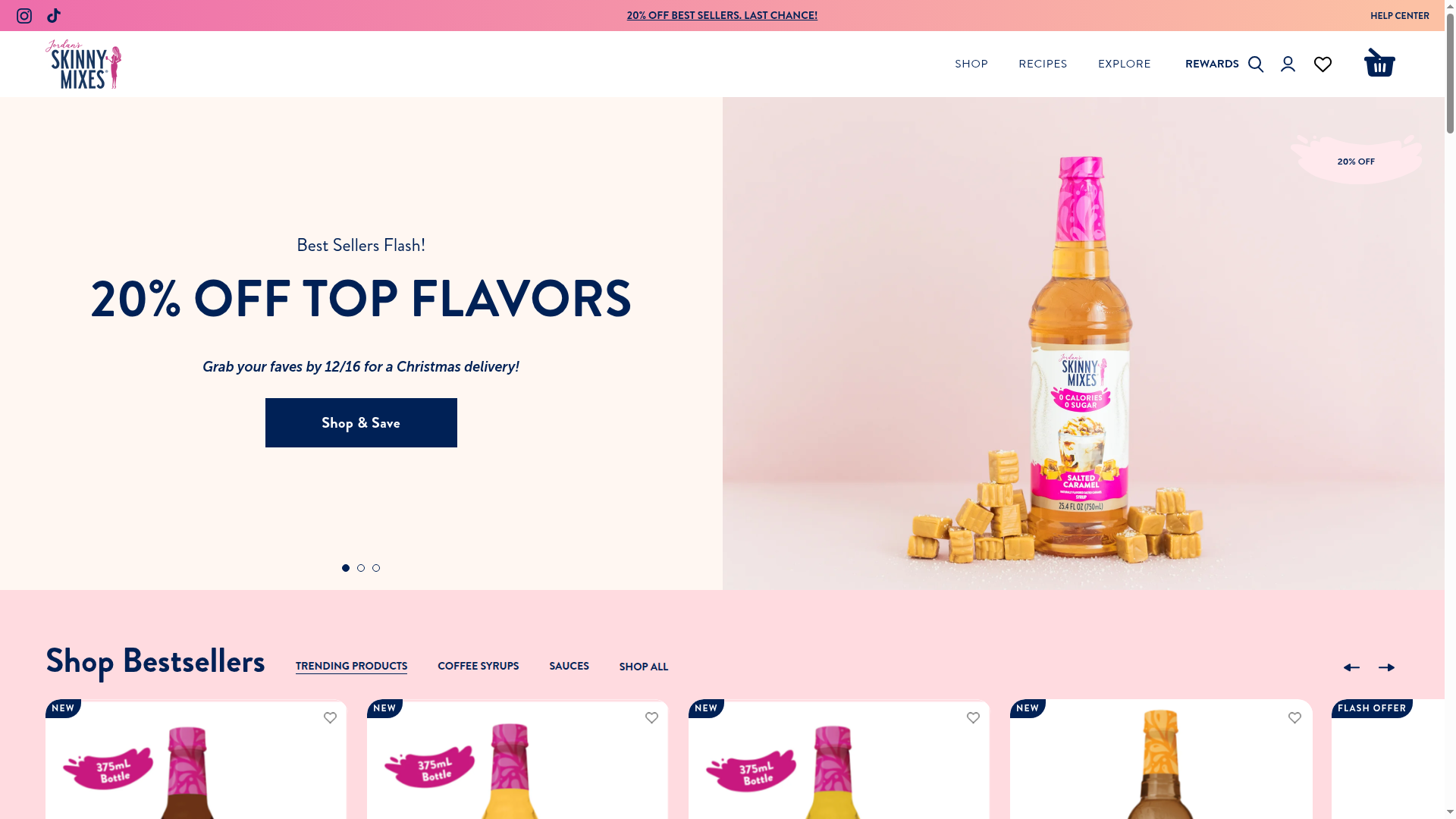 Skinny Mixes website