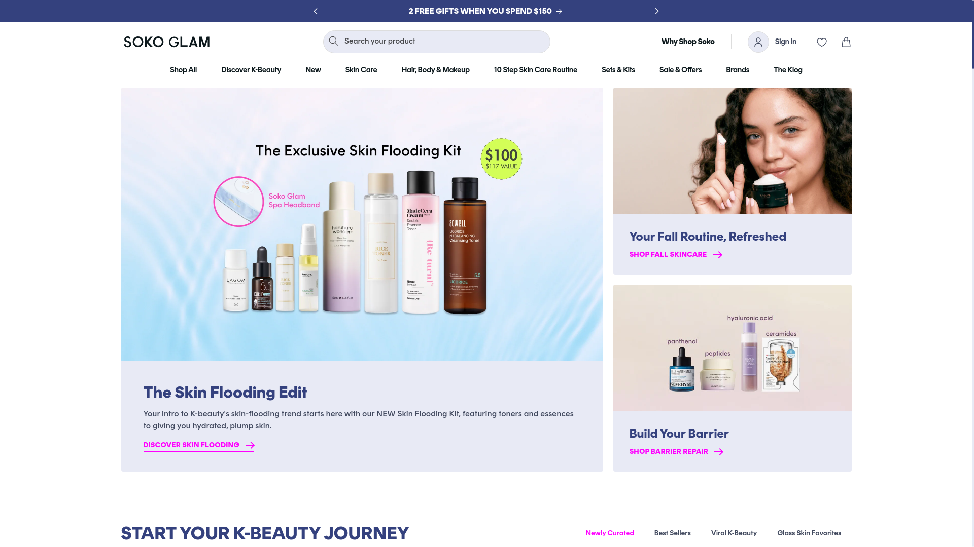 Soko Glam website