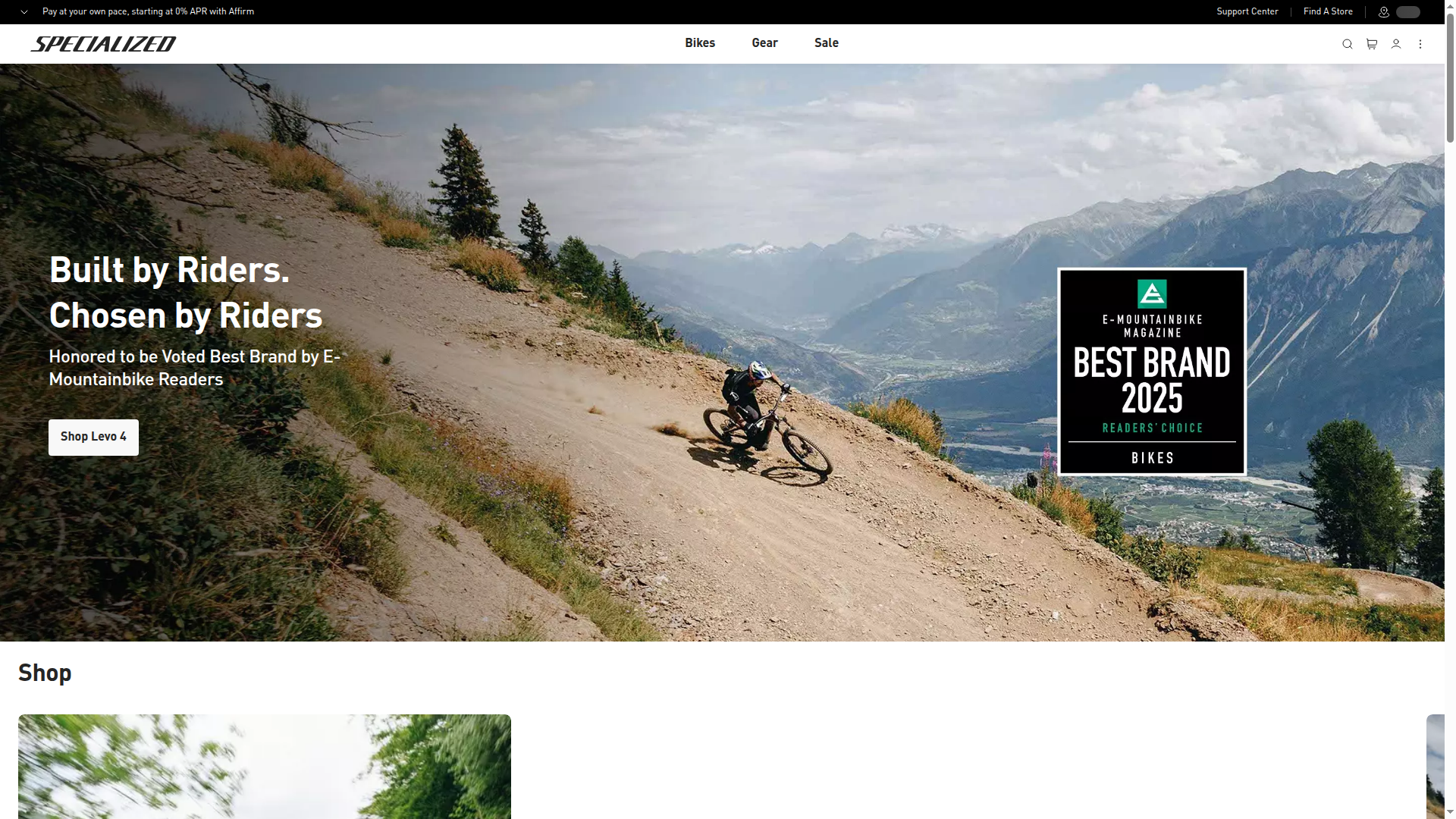 Specialized.com website