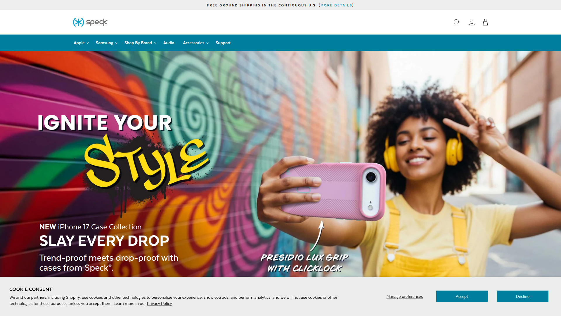 Speck website