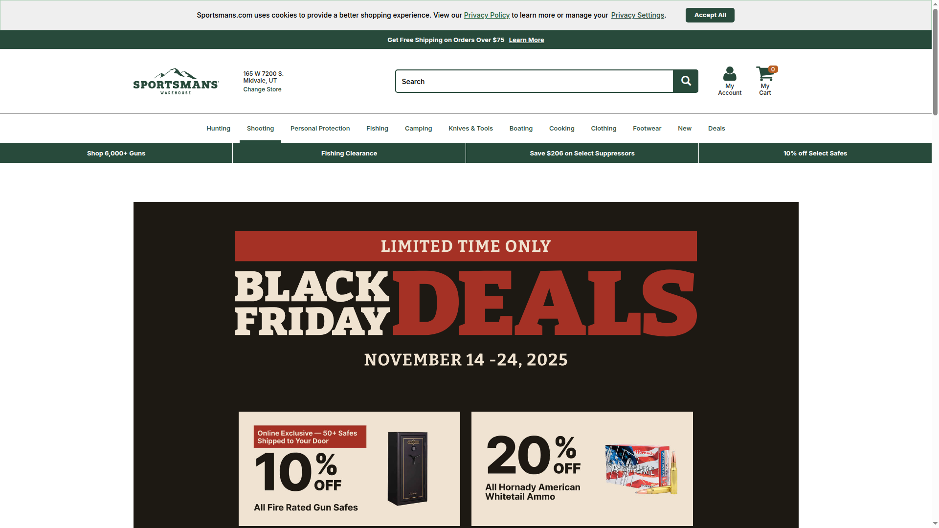 Sportsman's Warehouse website