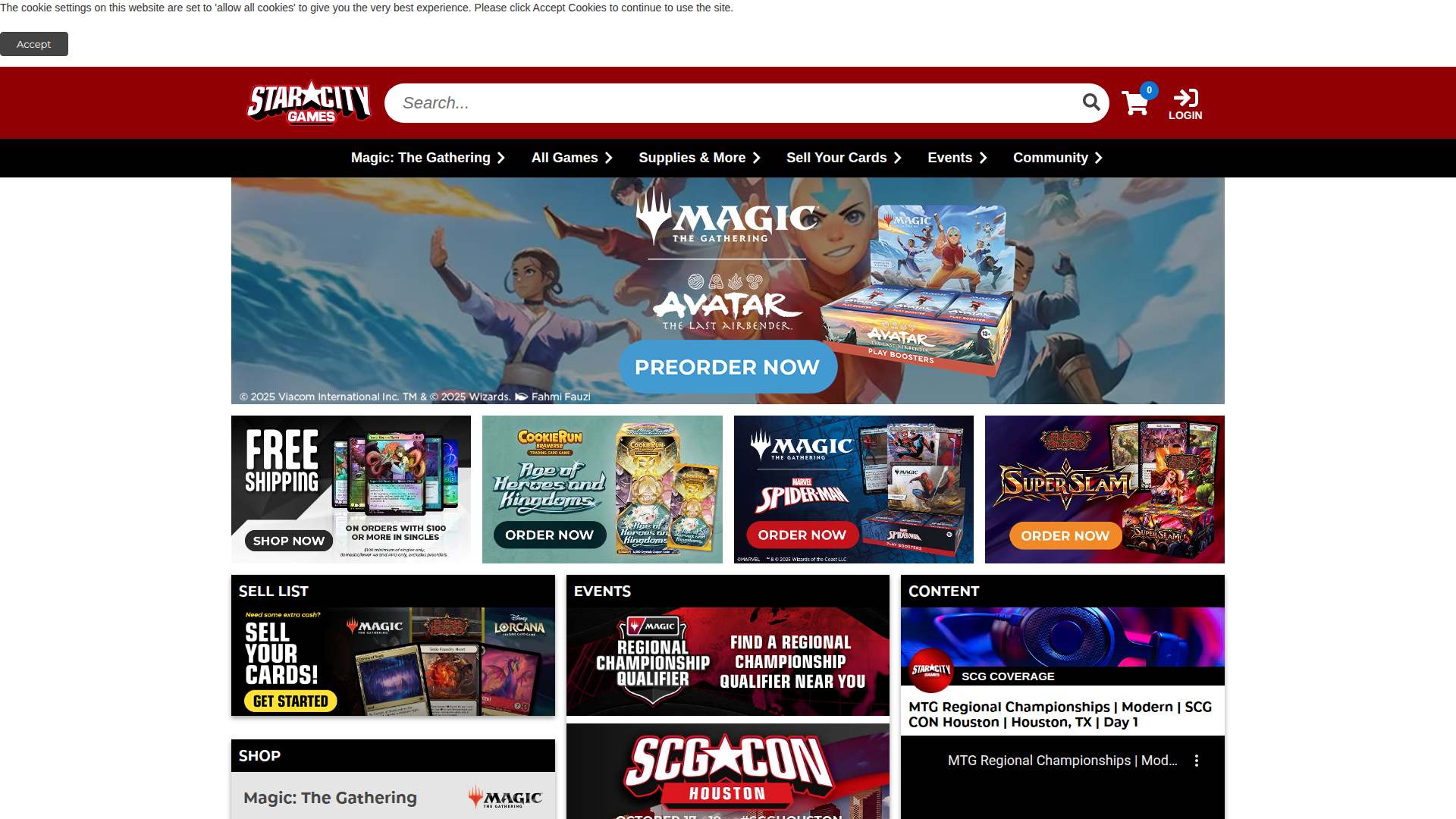 Star City Comics & Games website