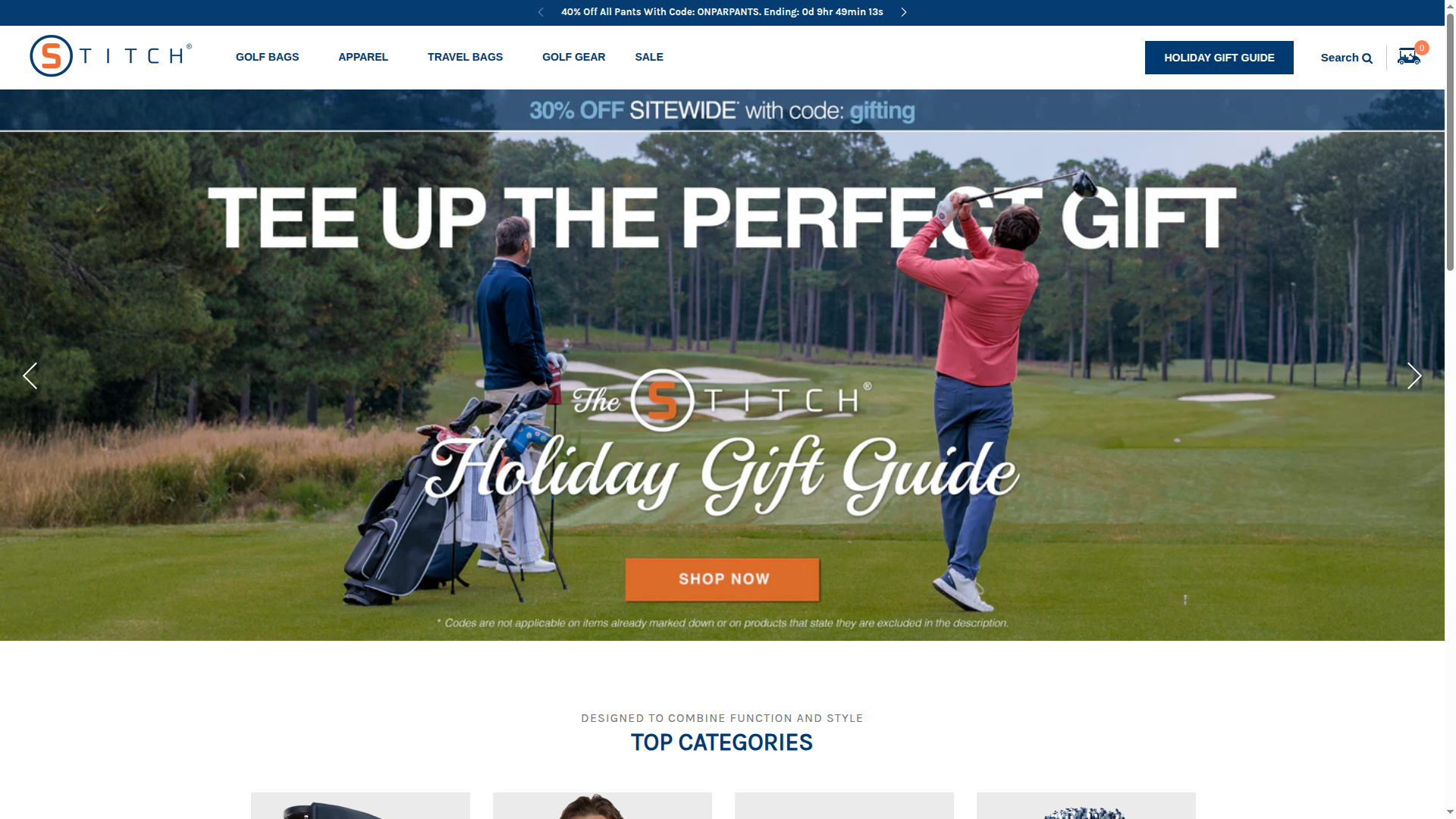 STITCH Golf website