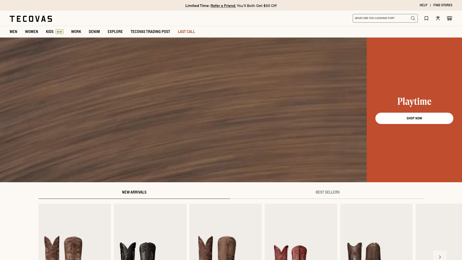Tecovas website