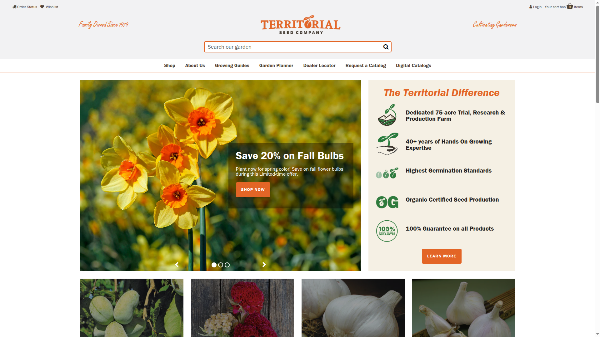 Territorial Seed Company website