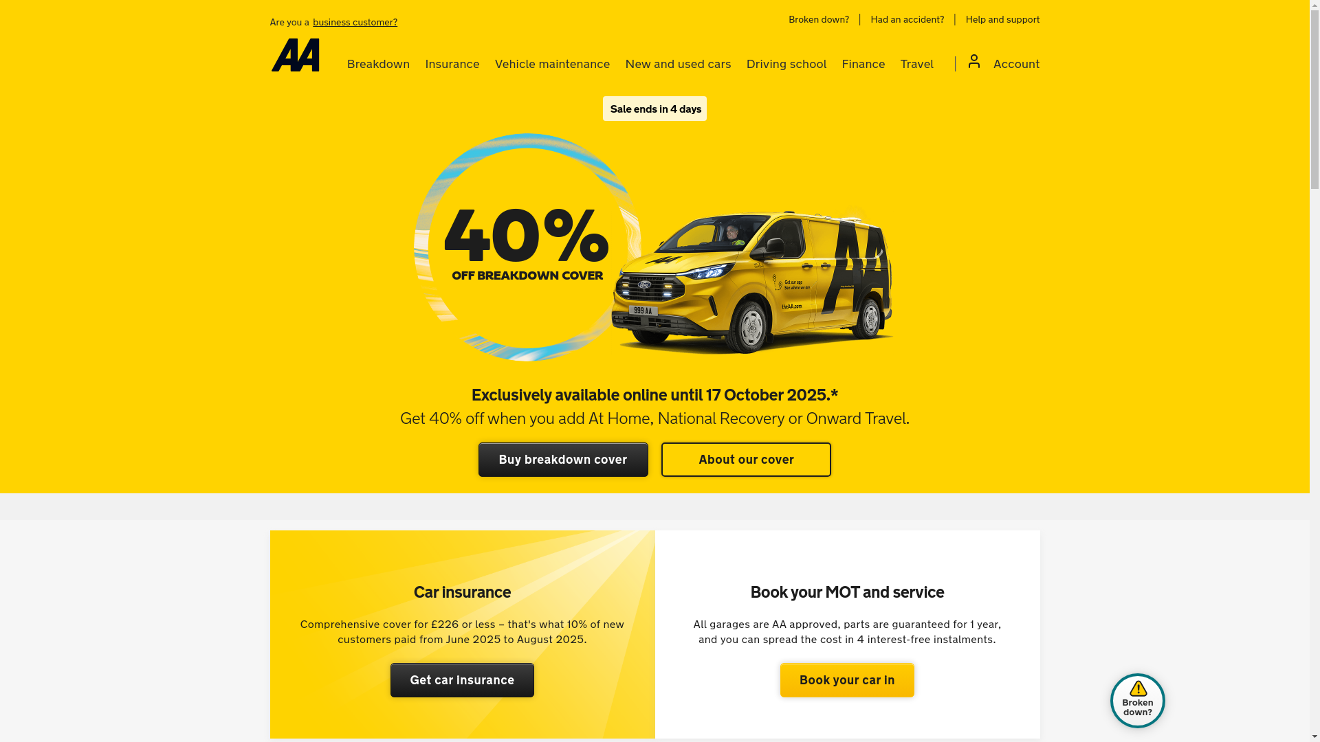 The AA website