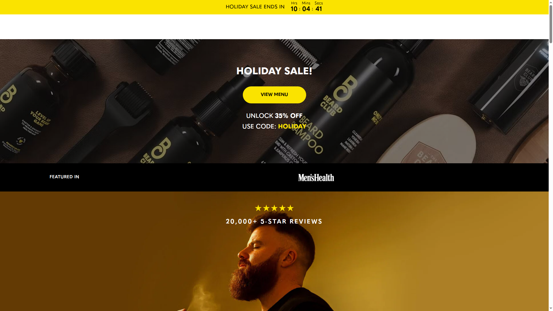 The Beard Club website