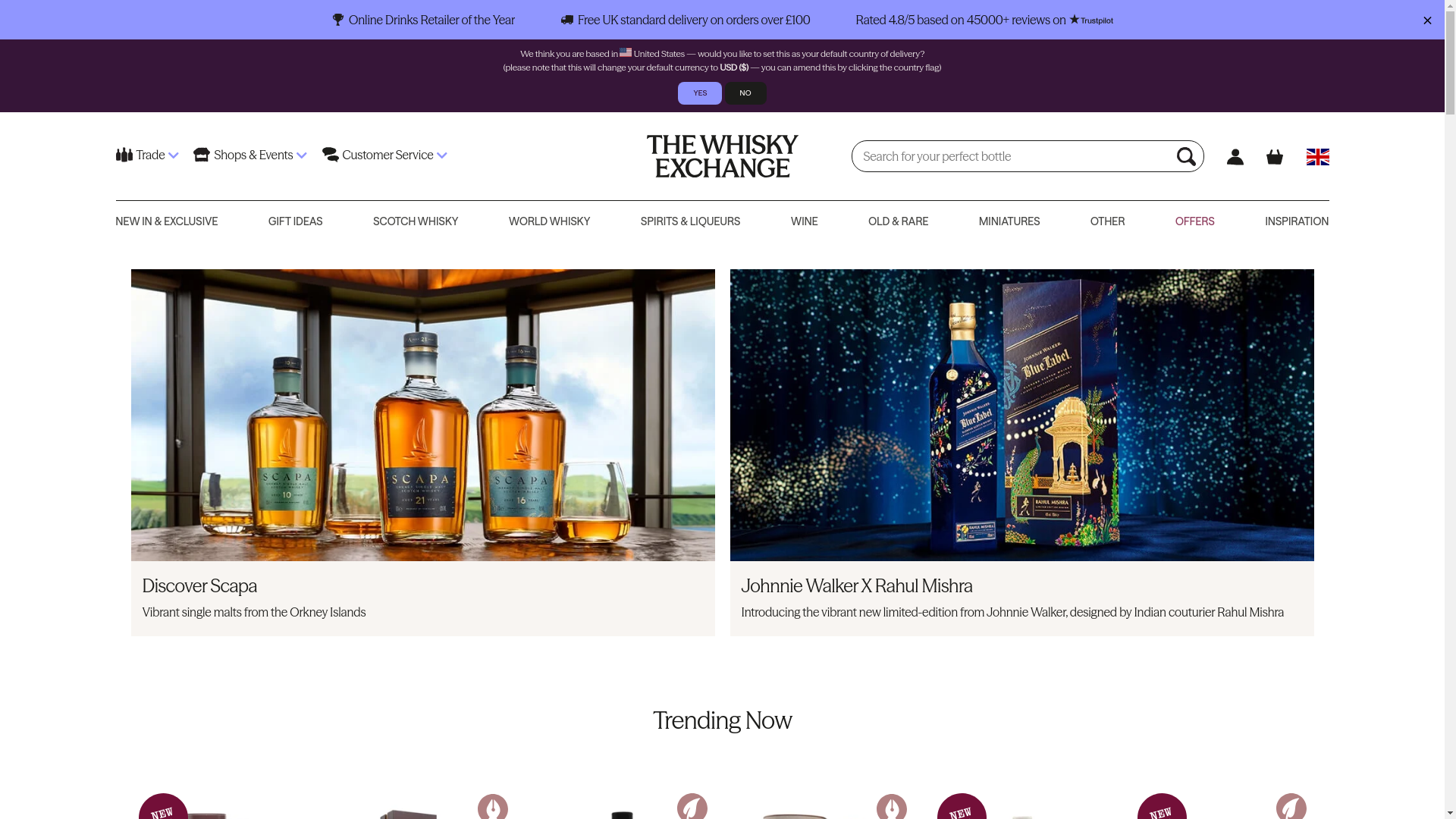 The Whisky Exchange website