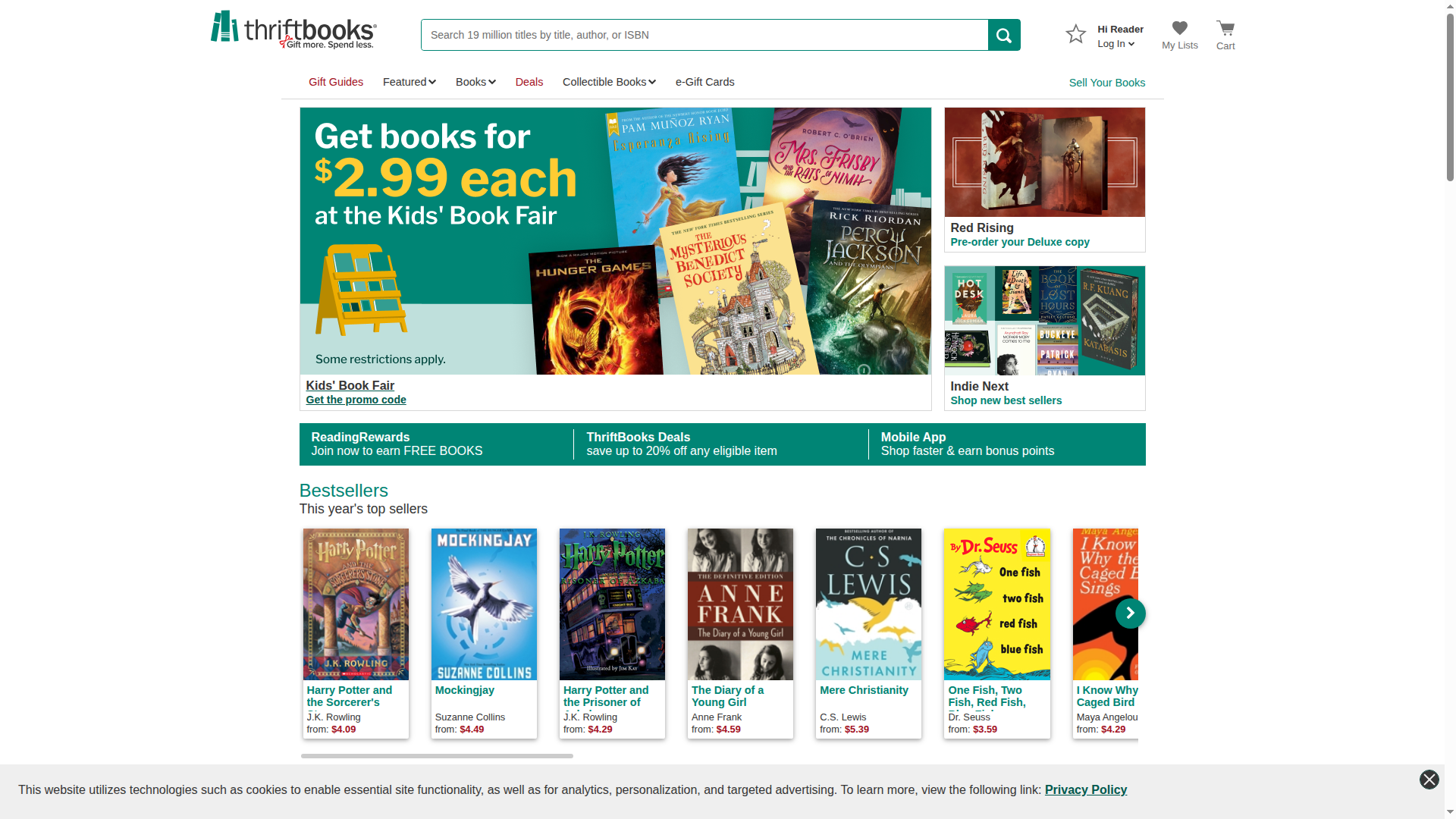 thriftbooks.com website
