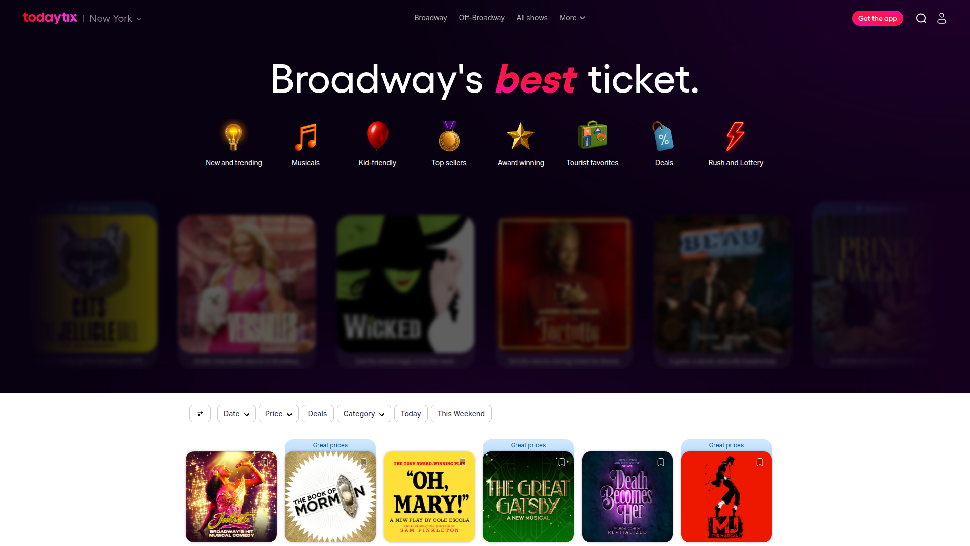 TodayTix website