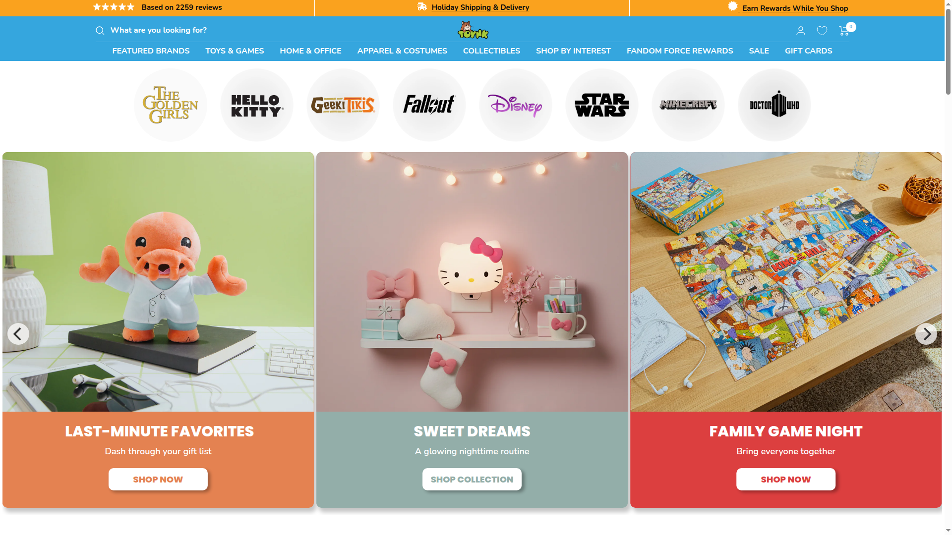 Toynk Toys website