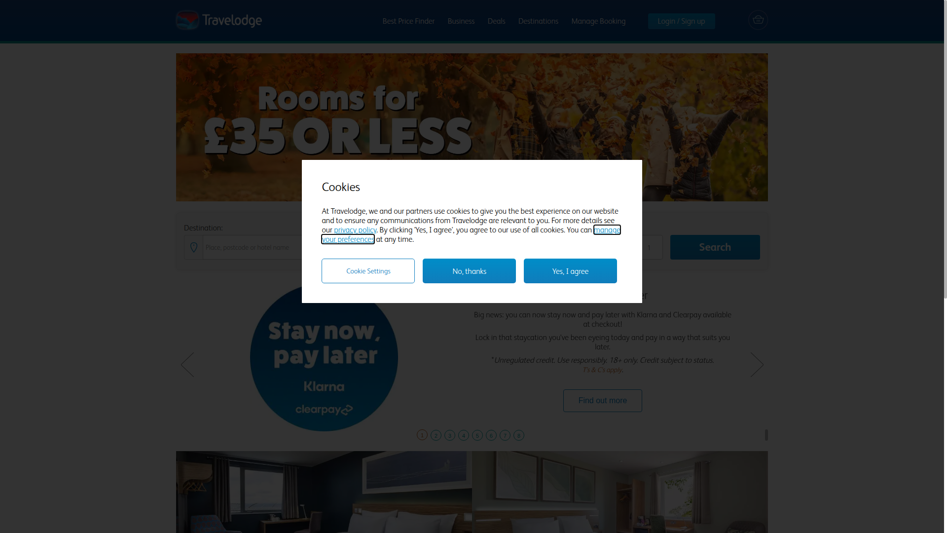 Travelodge website