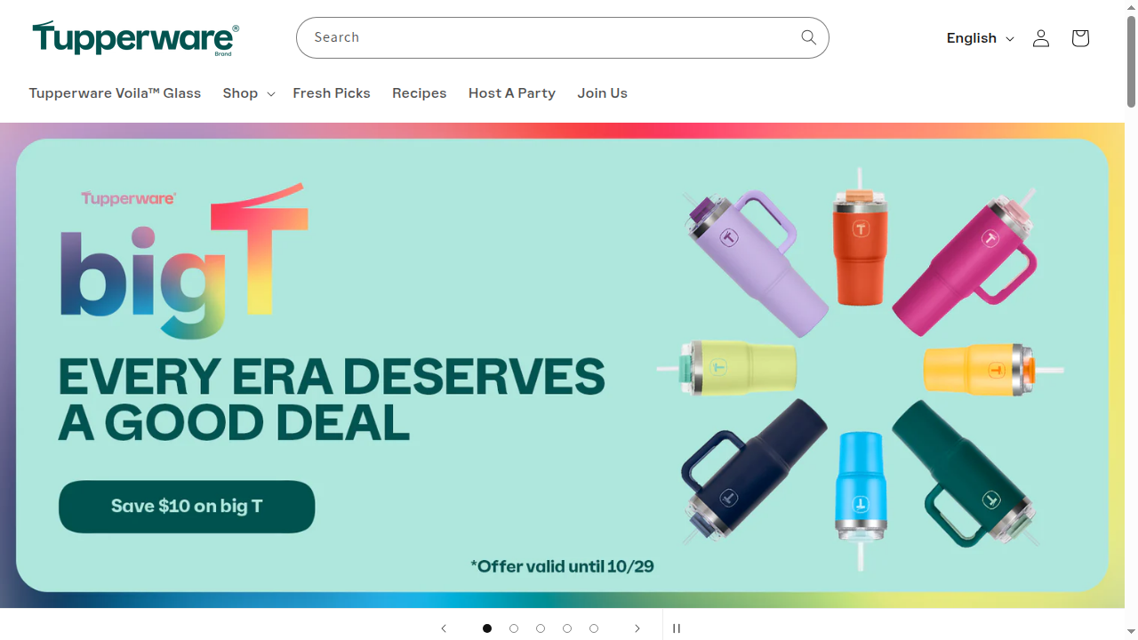 Tupperware.com website