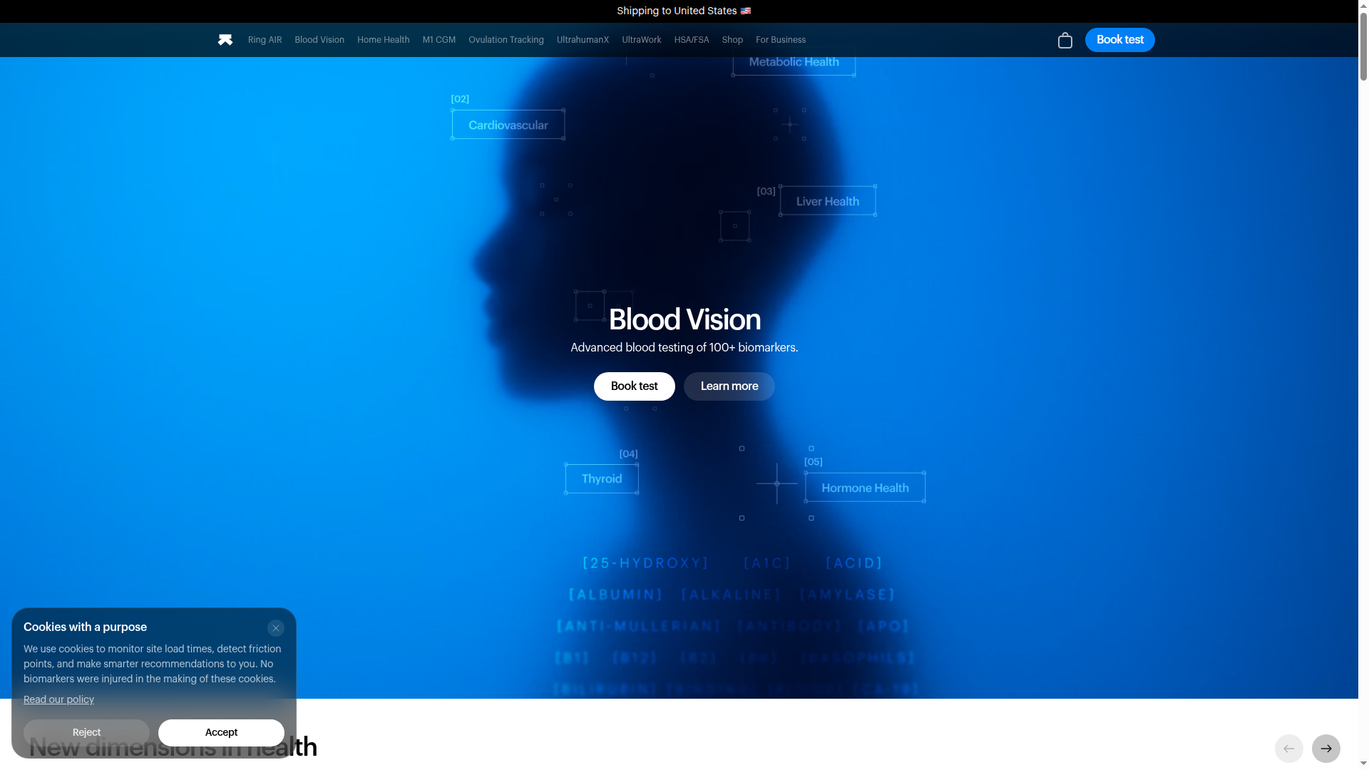 Ultrahuman Healthcare website