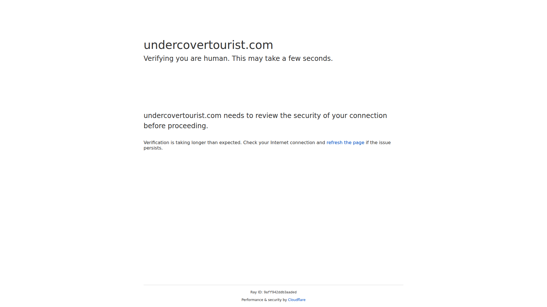 undercovertourist.com website