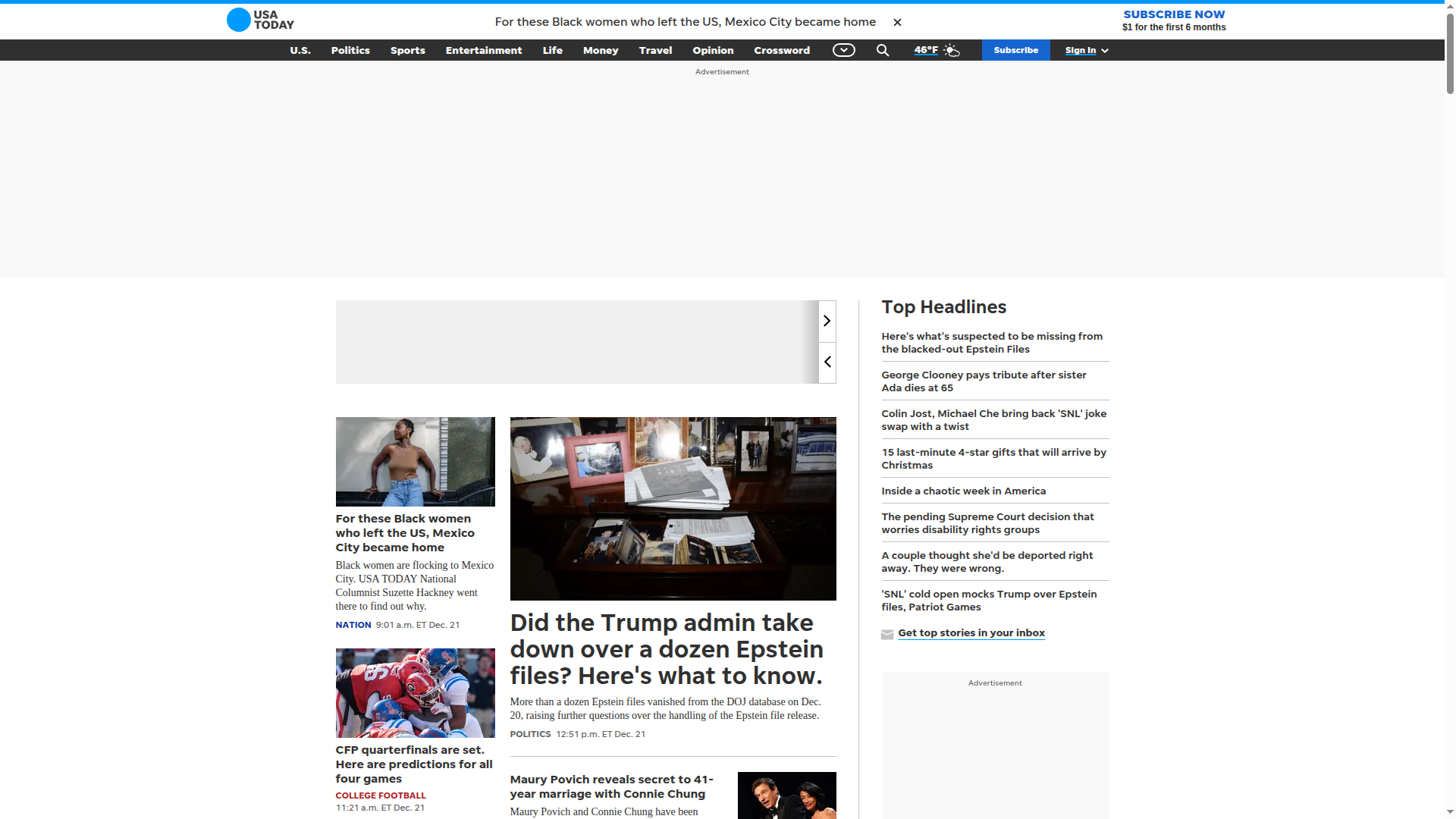 USA TODAY website