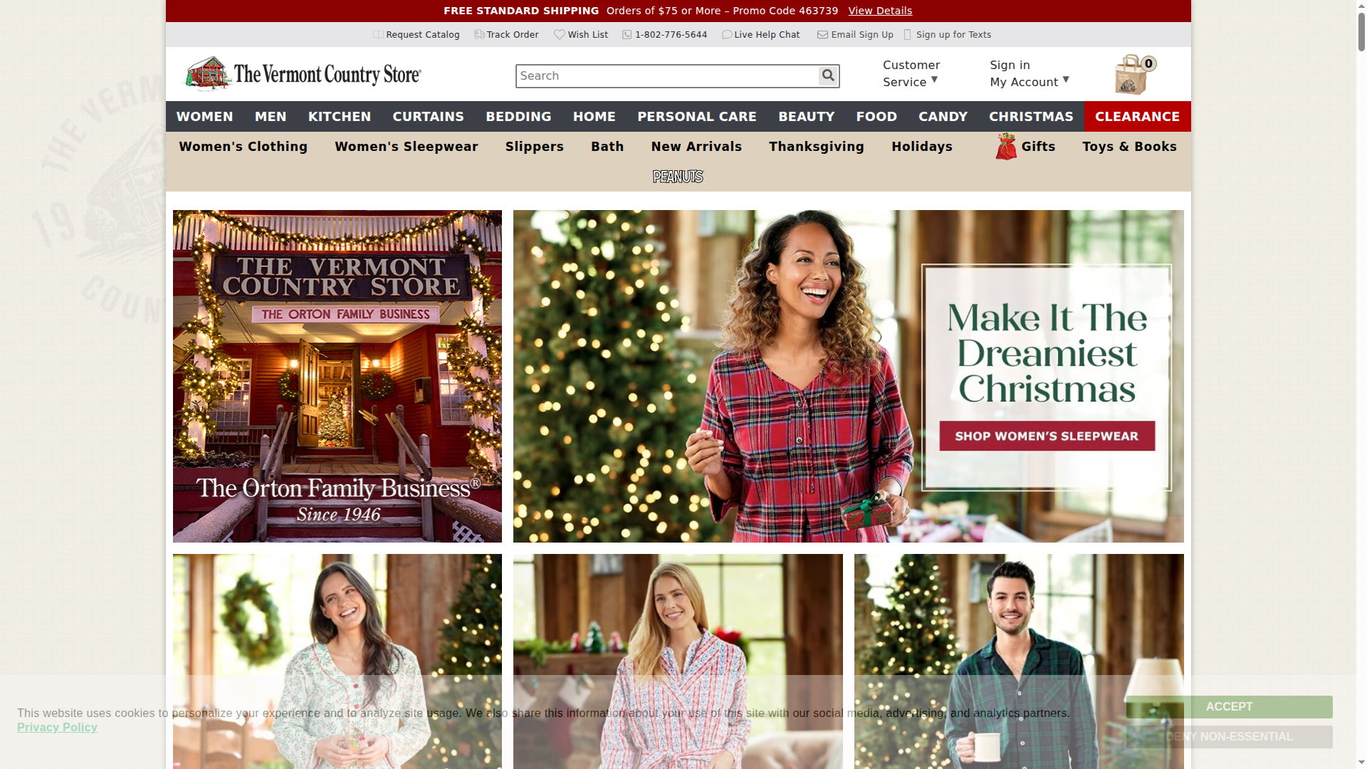 The Vermont Country Store website