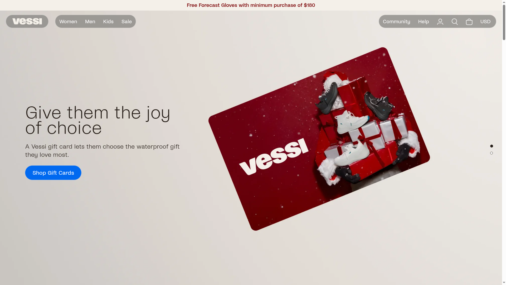 Vessi Footwear website