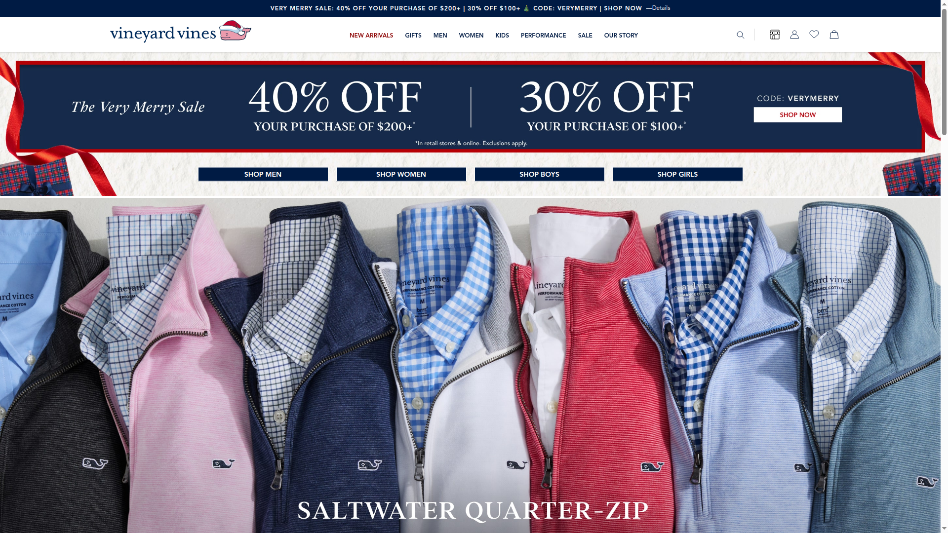 vineyard vines website