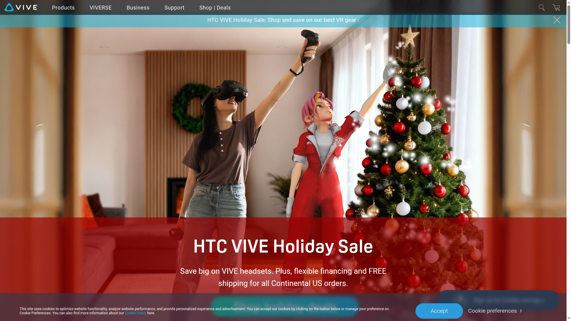 HTC VIVE website