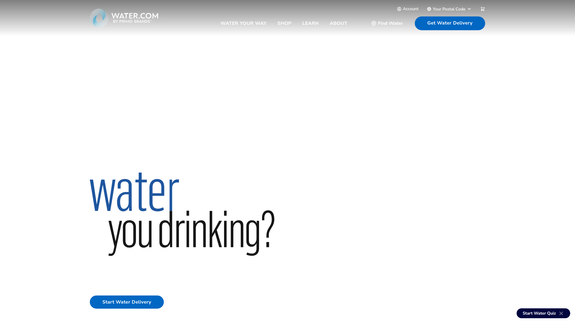 water.com website
