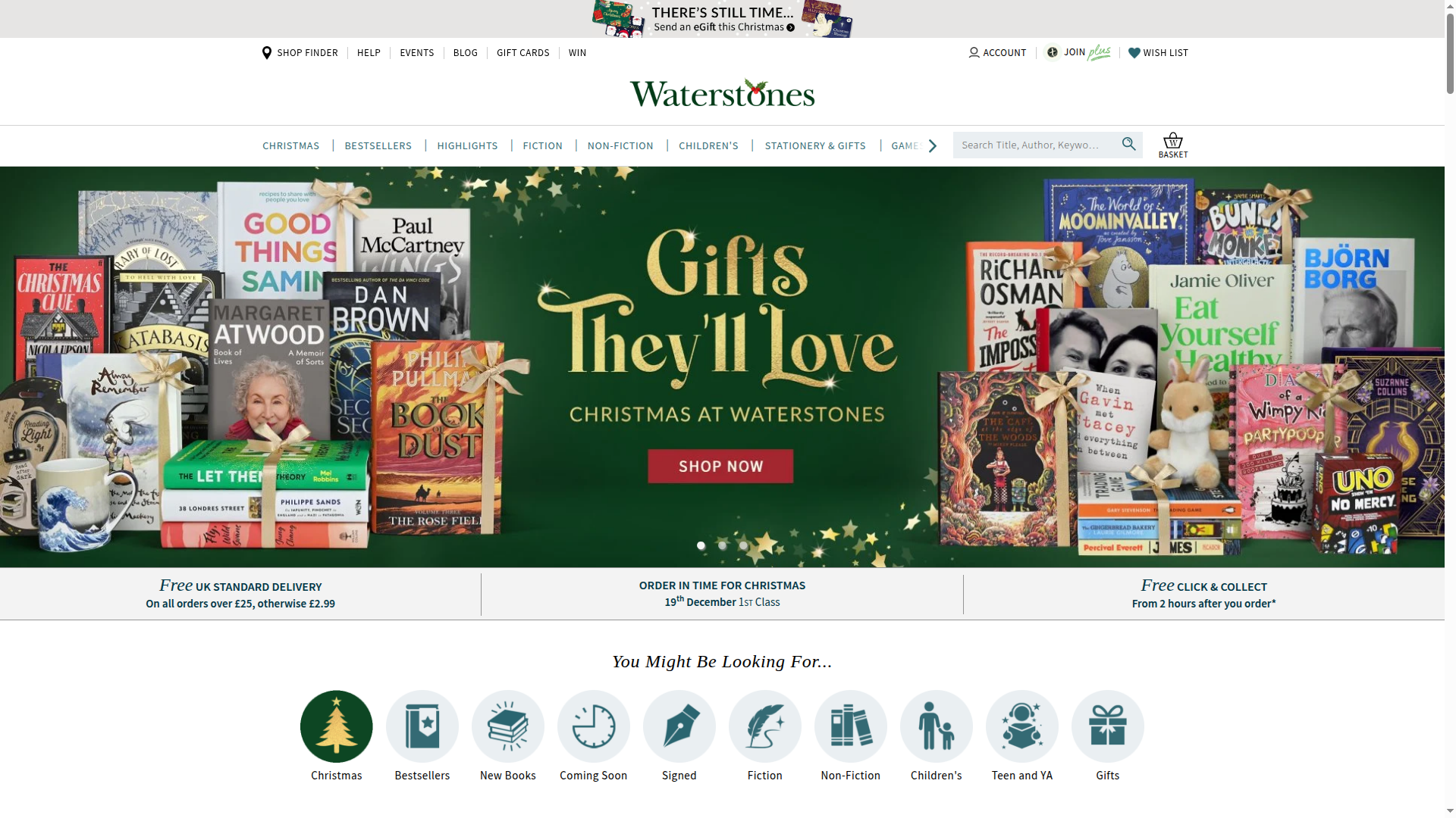 Waterstones website