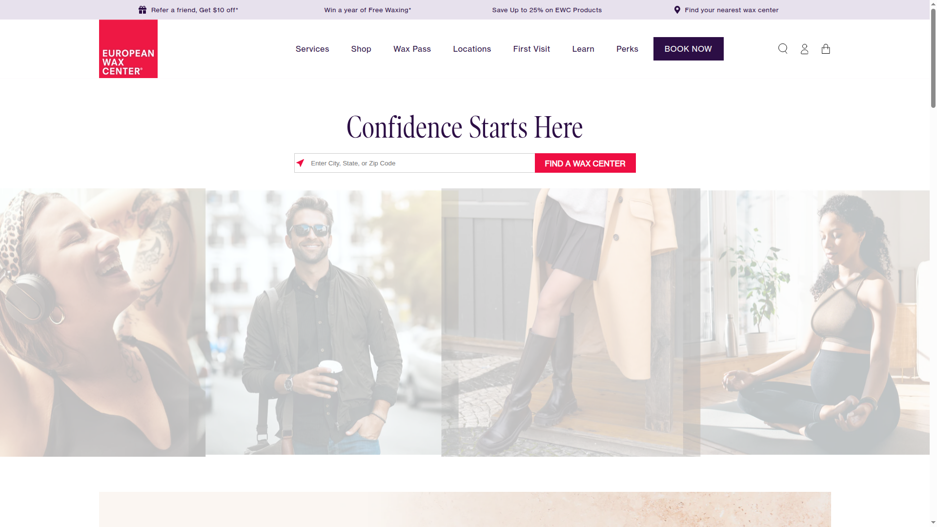 European Wax Center website