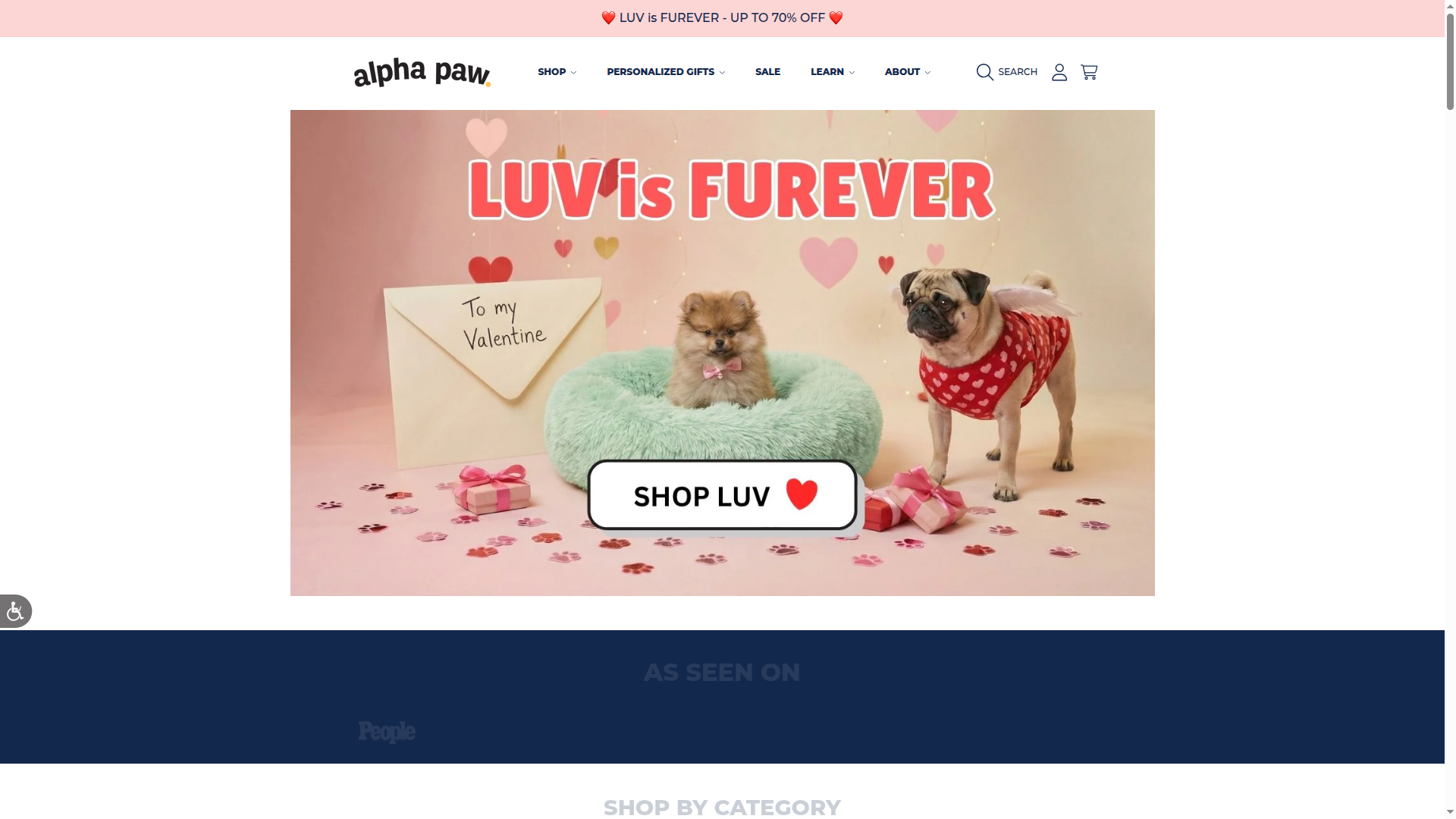 Alpha Paw website