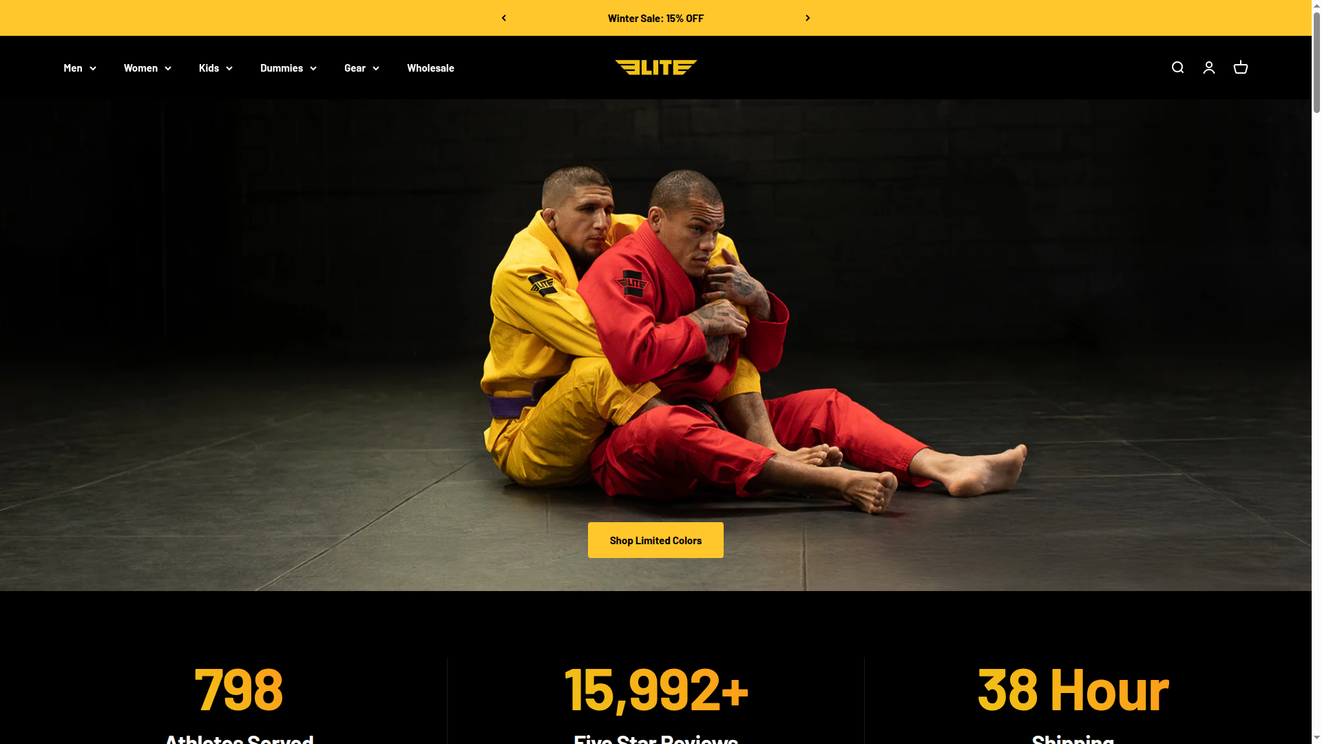 Elite Sports website