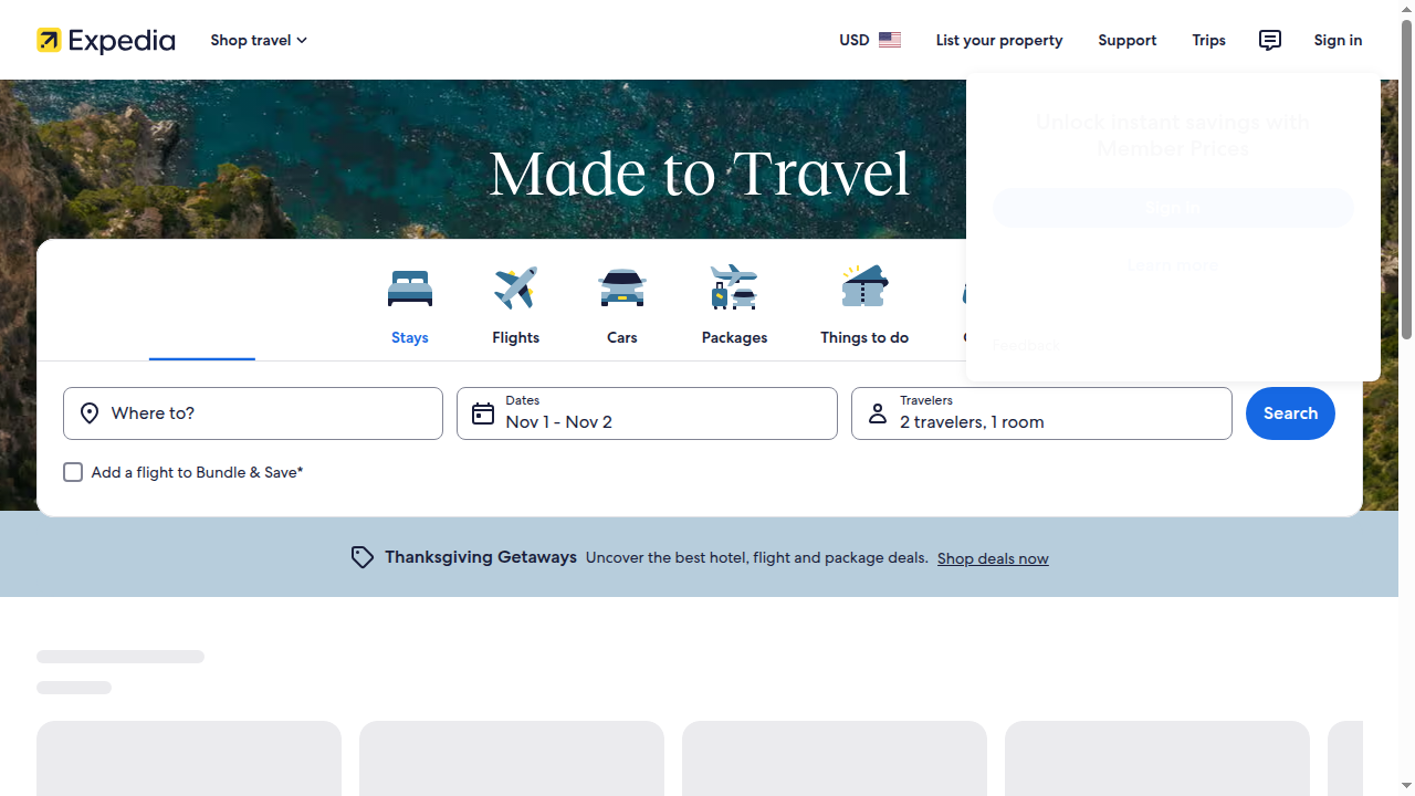 Expedia, Inc website