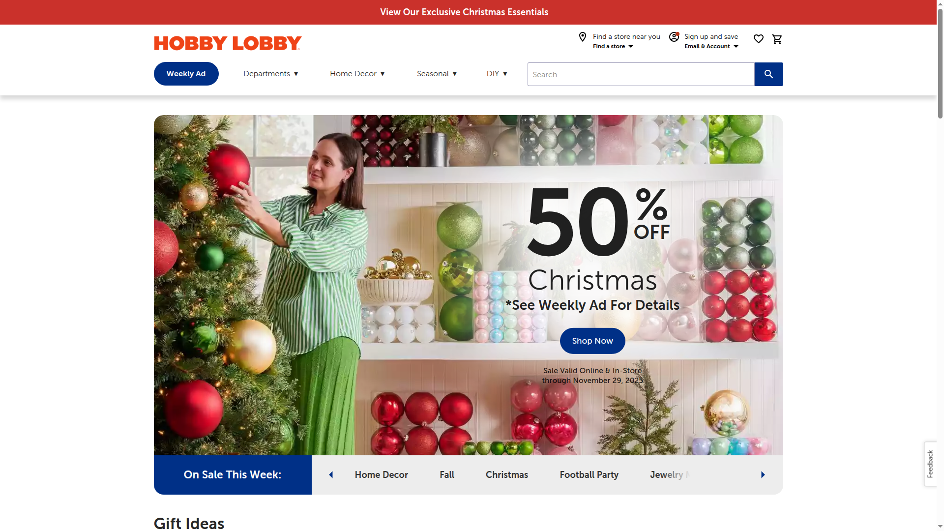 hobby lobby website