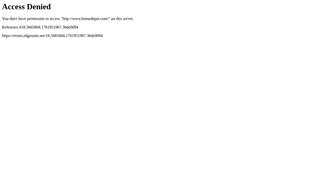 The Home Depot website