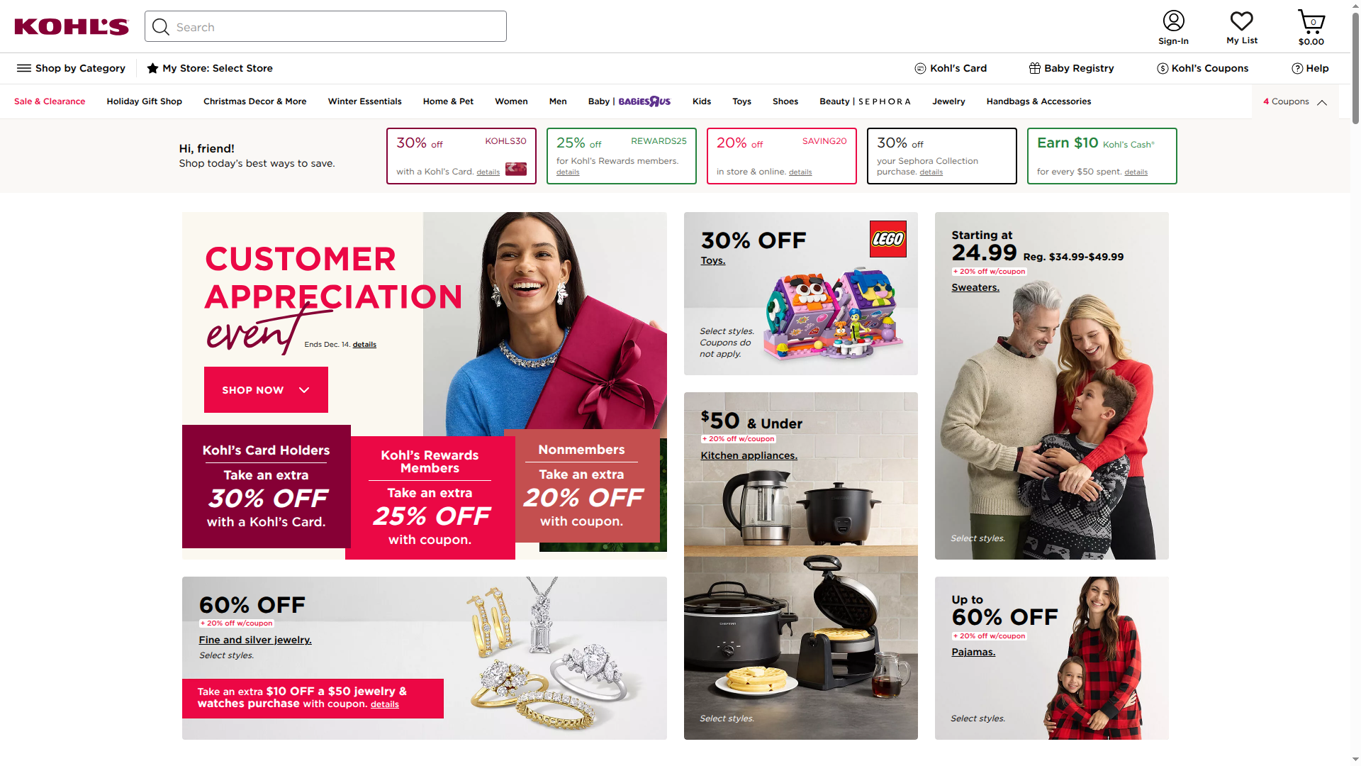Kohl's website