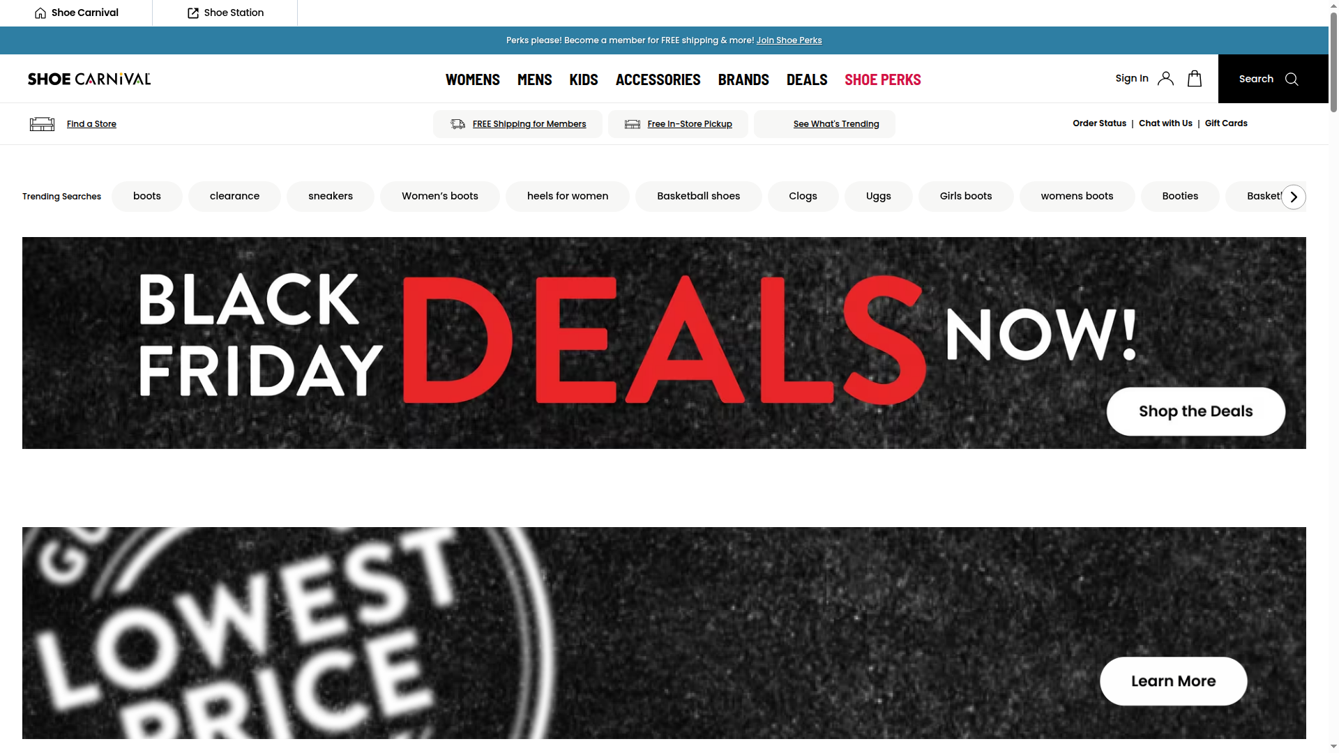 ShoeCarnival website